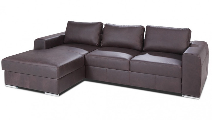 Bettfunktion Ecksofa L-Form Sofa Couch Design Couch Polster Leder Modern Schlaf