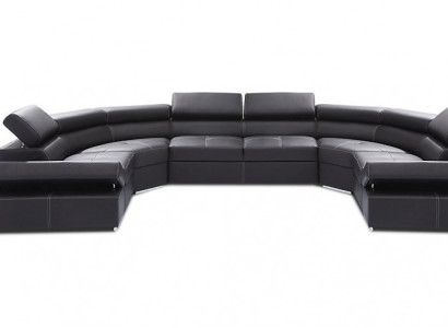 XXL Wohnlandschaft 100% ITALY LEDER Sofa Couch Polster Design Eck Garnitur Sofas