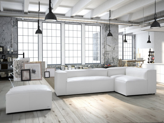 XXL Ecksofa Eckcouch 100% ITALY LEDER Sofa Couch Polster Design Garnitur Sofas