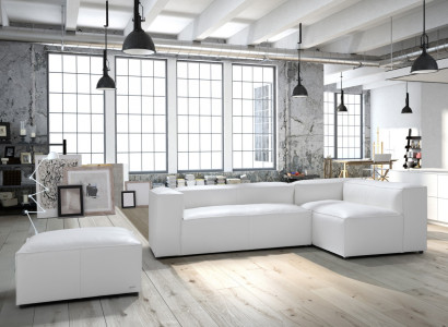 XXL Ecksofa Eckcouch 100% ITALY LEDER Sofa Couch Polster Design Garnitur Sofas
