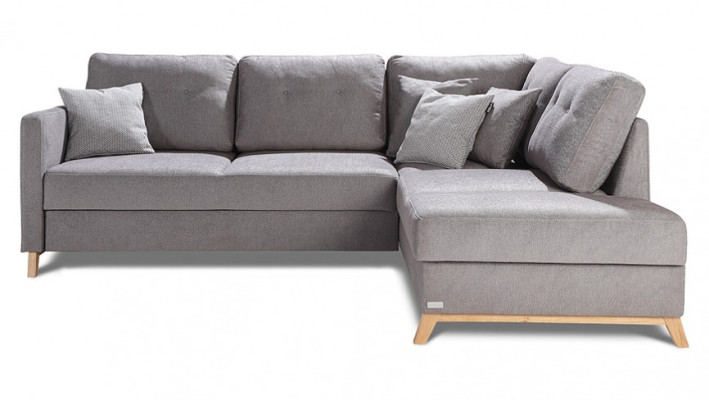 Ecksofa Stoff L-Form Bettfunktion Couch Design Polster Textil Eck Bettkasten Neu