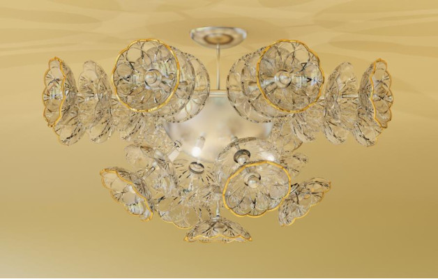 Decken Lampe Hänge Pendel Leuchte Luster Kronleuchter Elite Bohemia Flower Neu