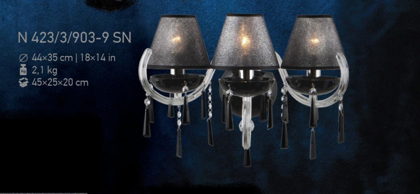 -Klassische Wandleuchte Bohemia Wandlampe Wandkronleuchter Doppel Wand Lampe Neu
