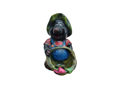 Maulwurf Figur Design auf einem Motorrad Skulptur Dekoration Neuheit Statue 44cm
