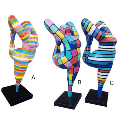 Nachbar Neidisch machen Statue Figur Abstrakt Moderne Kunst Bunt bemalte Figuren
