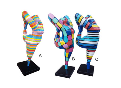 Nachbar Neidisch machen Statue Figur Abstrakt Moderne Kunst Bunt bemalte Figuren