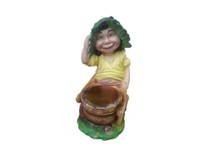 Hässlige Garten Gnom  Figur Ganze 48cm zum Verunstalten des eigenen Gartens Neu