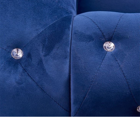 Klassische Leder Couch - Blaue Chesterfield Stoff Sofa 2 Sitzer Textil jvmoebel®