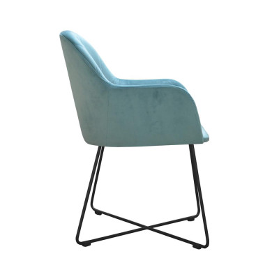 Stuhl  4x Lounge Sessel Polstersessel Wohnzimmer Restaurant Club Gruppe Stuhl