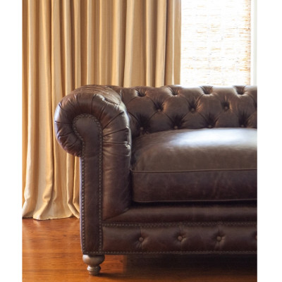 jvmoebel ® - Leder Sofa Couch - Braun Sessel Polster Einsitzer Couch Garnitur