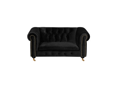 Chesterfield 2 Sitzers Klassische Luxus Barock Rokoko Sofa Textil Leder Couch