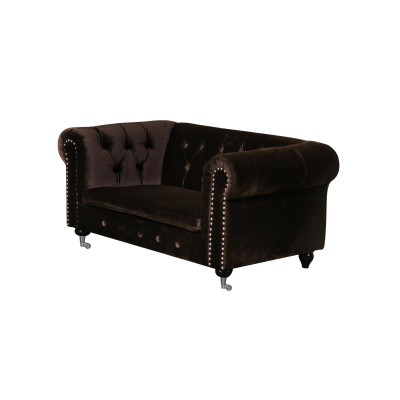 Schwarz Barock Sofa Couch - Chesterfield Stoff 2 Sitzer Leder Textil jvmoebel ®