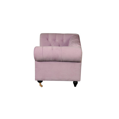 Pink Chesterfield Sofa Couch Polster Stoff Leder Couchen  Polster Garnitur Neu
