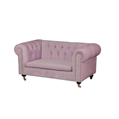Pink Chesterfield Sofa Couch Polster Stoff Leder Couchen  Polster Garnitur Neu