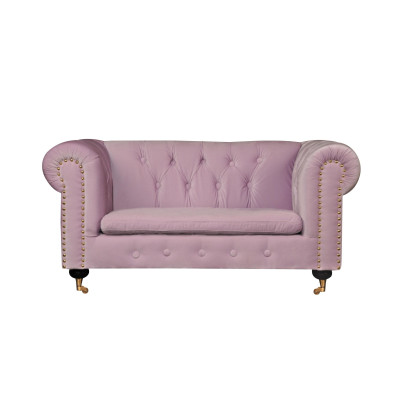 Pink Chesterfield Sofa Couch Polster Stoff Leder Couchen  Polster Garnitur Neu