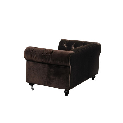 jvmoebel ® - Leder Sofa Couch  Royal Braun Polster Zweisitzer Couch Garnitur Neu