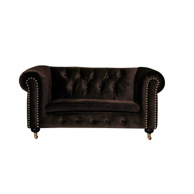 Chesterfield 2 Sitzers Klassische Luxus Barock Rokoko Sofa Textil Leder Couch