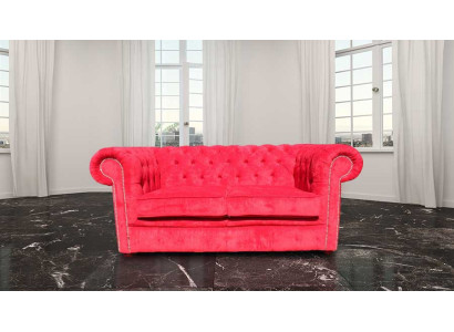 jvmoebel ®  Leder Sofa Couch - Design Polster Zweisitzer Couch Garnitur Rot Neu