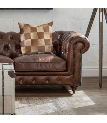 jvmoebel ®  Leder Sofa Couch - Design Polster Zweisitzer Couch Garnitur Braun