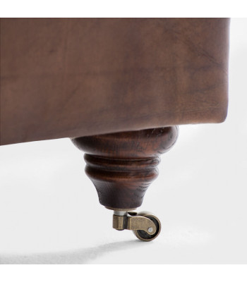 jvmoebel ®  Leder Sofa Couch - Design Polster Zweisitzer Couch Garnitur Braun