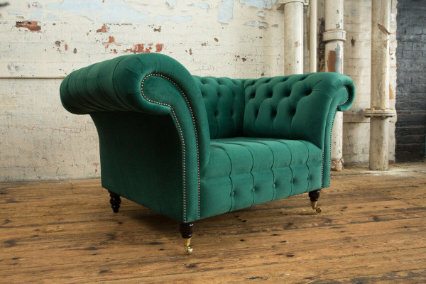 Sofa 1,5 Sitzer Wohnlandschaft Sofas Couch Polster Garnitur Stoff Leder Modern