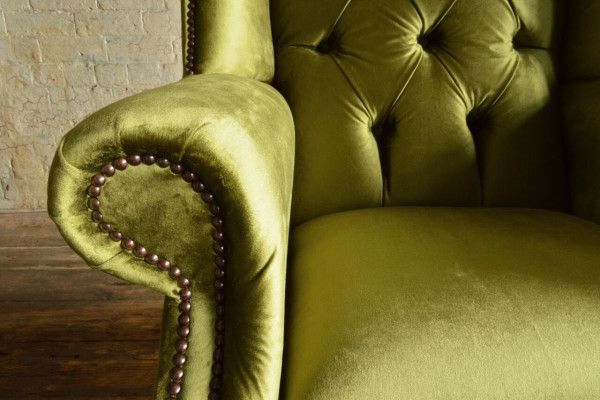 Lounge Ohren Sessel Club Designer Möbel Fernseh Sofa Stuhl Samt Polster Sitz Neu