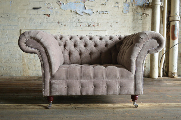 Chesterfield Sessel Fernseh Couch 1 Sitzer Sofa Stoff Polster Neu Textil Couchen