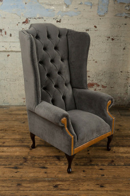 Chesterfield Samt Sessel Sofa Polster Sofas Design Luxus Couch Relax Fernseh Neu