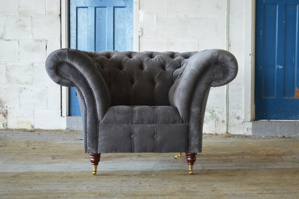 Sessel Metall Design Lounge Club Stuhl Sitz Relax Luxus Zimmer Warte Neu Polster