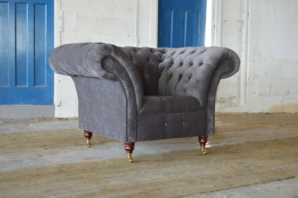 Sessel Metall Design Lounge Club Stuhl Sitz Relax Luxus Zimmer Warte Neu Polster