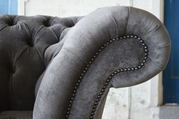 Sessel Metall Design Lounge Club Stuhl Sitz Relax Luxus Zimmer Warte Neu Polster