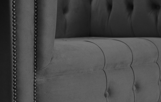 Sessel 1 Sitzer Chesterfield Textil Polster Sofas Design Luxus Couch Sofa Stoff
