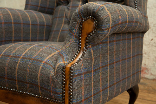 Sessel Club Lounge Designer Stuhl Polster Sofa 1 Sitzer Relax Fernseh Neu