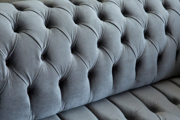 Klassische Chesterfield Zweisitzer Sofa Sofas Couch Ledersofa Couchen Stoff Neu