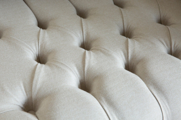 Sessel Couch Polster Sofa Textil Chesterfield Couchen 1,5 Sitzer Einsitzer Weiß