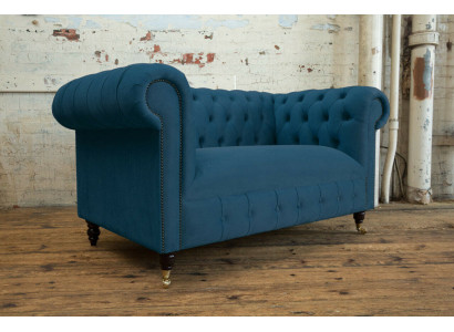 Design Polster Sitz Couch 2 Sitzer Garnitur Sofa Sofas Couchen Textil Stoff Grün