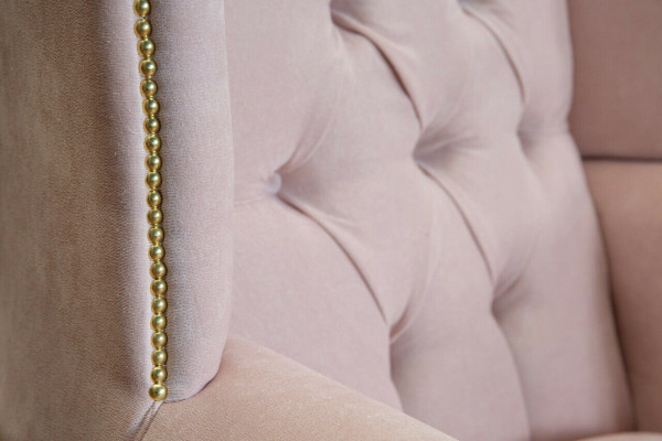 Sessel Couch Polster Designer Textil 1 Sitzer Couchen Polster Chesterfield Sitz
