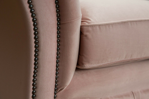 Klassische Polster Möbel Chesterfield Couch Textil Leder Stoff Samt Zweisitzer
