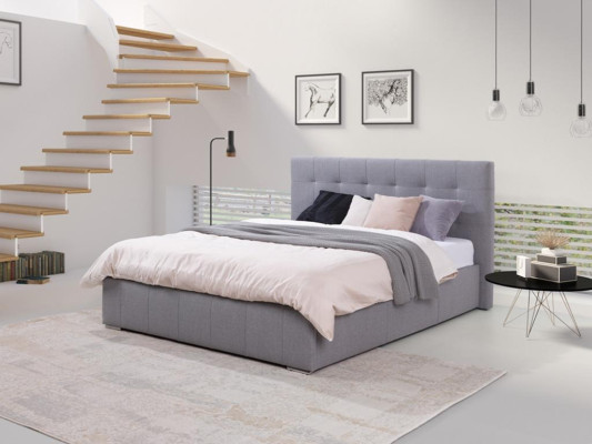 Beige 160x200 Bett Schlafzimmer Betten Textil Leder Hotel Luxus Polster Big Neu