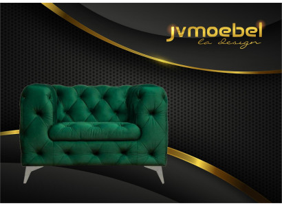 Chesterfield Sessel Luxus Einsitzer Chesterfield Polster Sofa Lounge Club Samt