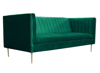 zweisitzer Sofa Sofas Grün Stoff Couchen Polster Wohnzimmer Design luxus Textil