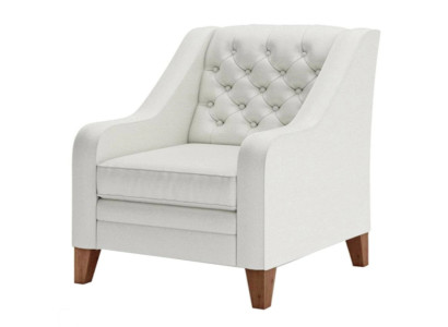 Sessel Textil Stoff Weiß Kreative Möbel Neu Wohnzimmer Modern Chesterfield