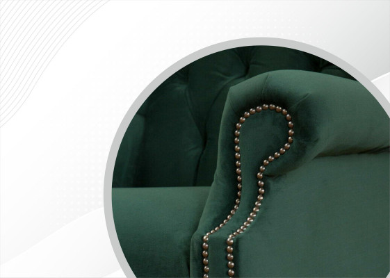 Ohrensessel Sessel Samt Design Polster Sofa Chesterfield Textil Möbel jvmoebel ®
