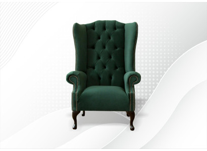Ohrensessel Sessel Samt Design Polster Sofa Chesterfield Textil Möbel jvmoebel ®