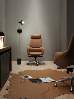 Chefsessel Sessel Leder Polster Büro Stuhl Dreh Computer Stühle Sitz Möbel Braun