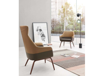 Sessel Club Lounge Designer Lehn Stuhl Polster Sofa 1 Sitzer Neu Leder Fernseh