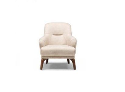 Stoffsessel Sessel Beige Polster Wohnzimmer Einsitzer Sitz Ohrensessel