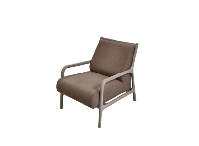 Klassischе Polstersessel Sessel Stoffsessel Stoff Holz Beige Einsitzer