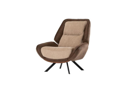 Luxuriöser Brauner Sessel Textilsessel Einsitzer Relax Wohnzimmer Möbel