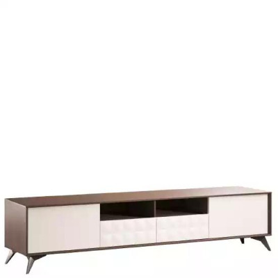 TV Schrank Moderner weißer Luxus Fernseher Ständer Kommode Wohnwand rtv